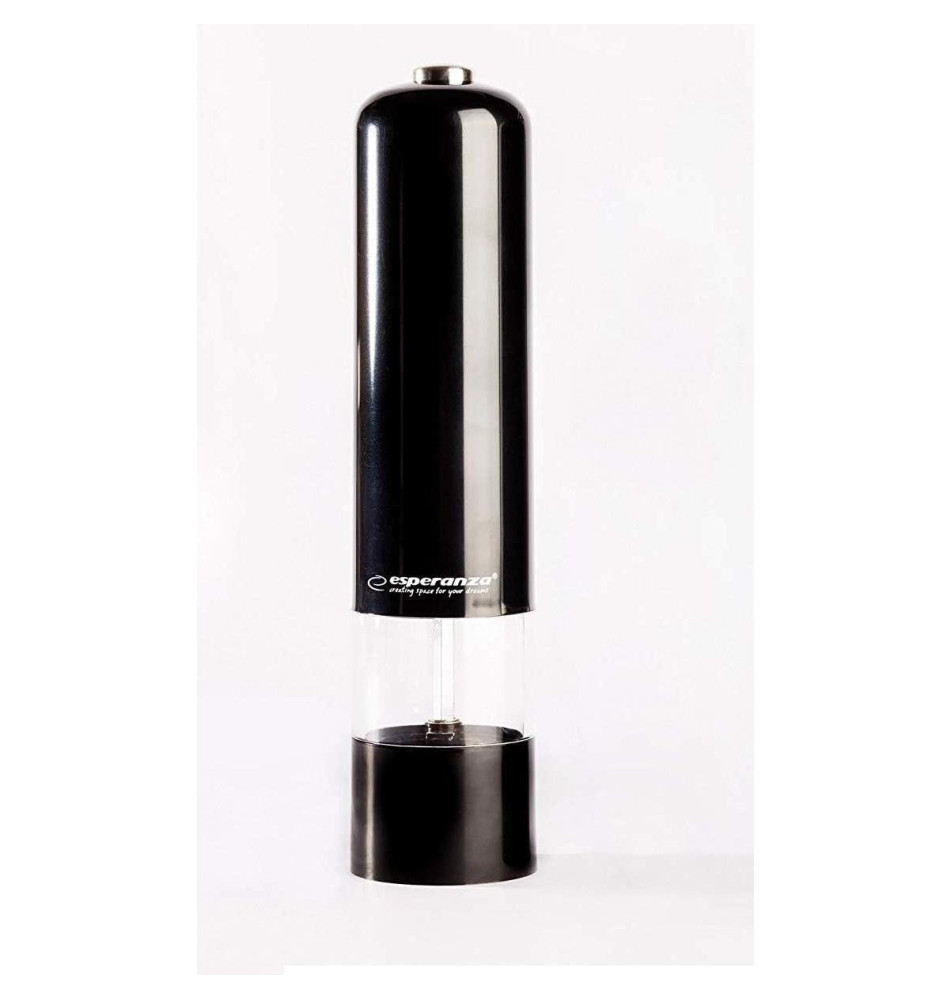 Moulin Electrique Sel ou Poivre MALABAR 23cm avec Eclairage LED Noir