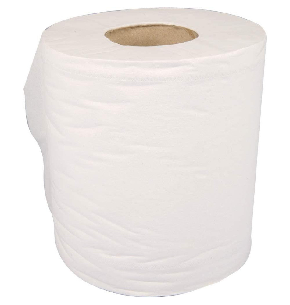 Pack de 6 Bobines Essuie-mains Dévidage Central 20x30cm 450 Feuilles Prédécoupées