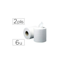 Pack de 6 Bobines Essuie-mains Dévidage Central 20x30cm 450 Feuilles Prédécoupées