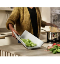 Chop2Pot Plus Planche à découper pliable, bleu
