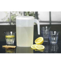 Pichet 1,5 litre avec Couvercle Transparent/blanc