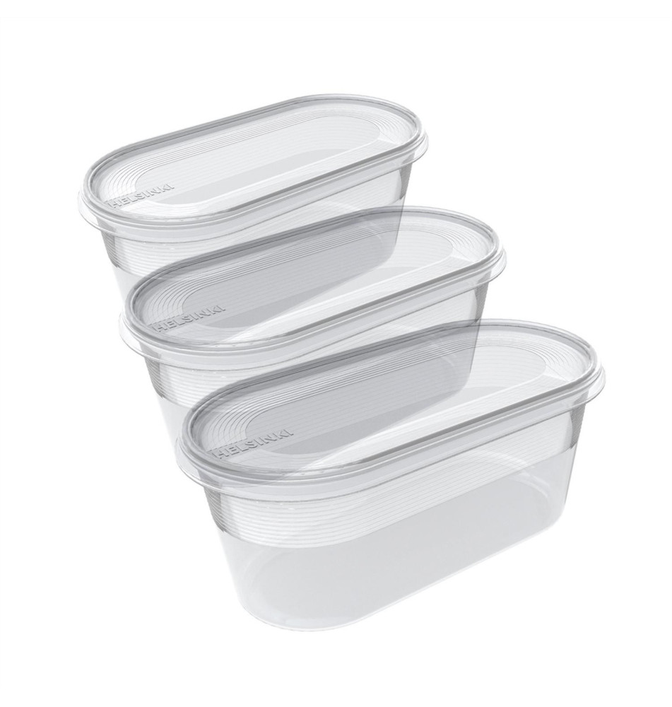 Set de 3 boîtes de congélation Helsinki, 0,8 L