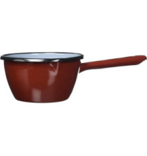 Casserole Saucière Bec verseur Marron 12 cm Acier émaillé Compatible Induction