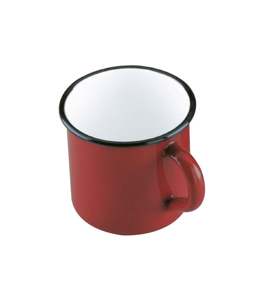mug rouge 8 cm acier émaillé