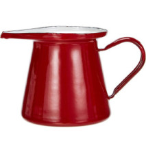 Pot à Lait de Service 0,5 Litres Emaillé Rouge