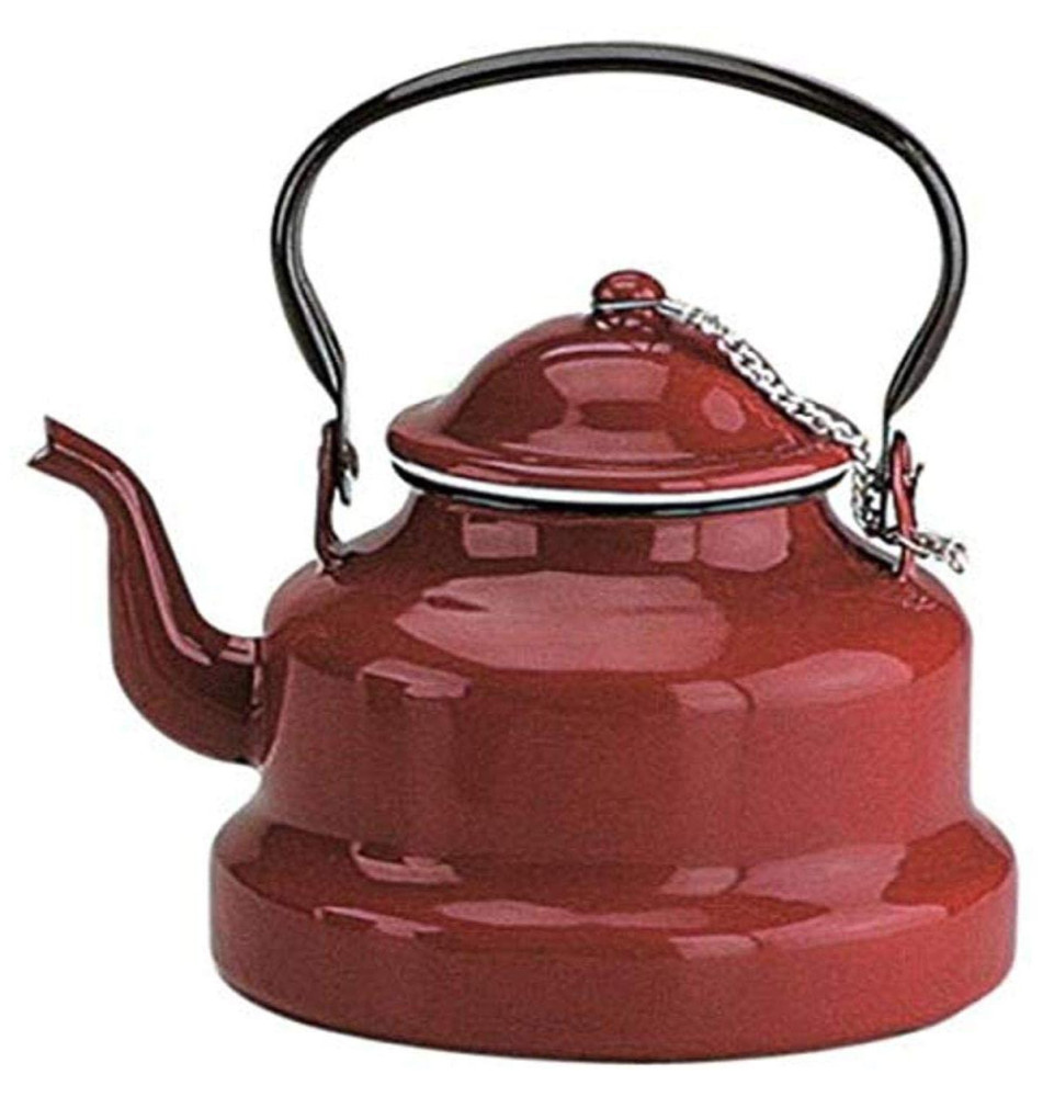 Bouilloire en acier émaillé vitifiée Rouge 1 litre