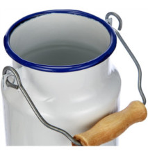 Laitiere  en Acier Emaillé Blanc Bleu 1 Litre
