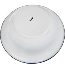Cuvette Blanca Acier Emaillé Blanc avec Filet Bleu 32 cm