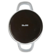 Faitout Droite Mini Acier Emaillé Blanc Diam12 x 6 cm
