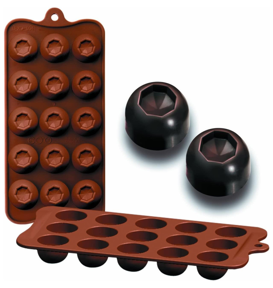 Moule Chocolat DIAMANT 15 cavités 100% Silicone