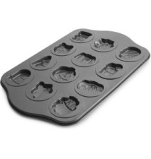 Plaque Antiadhésive Halloween 12 Biscuits Acier 44 x 28 cm