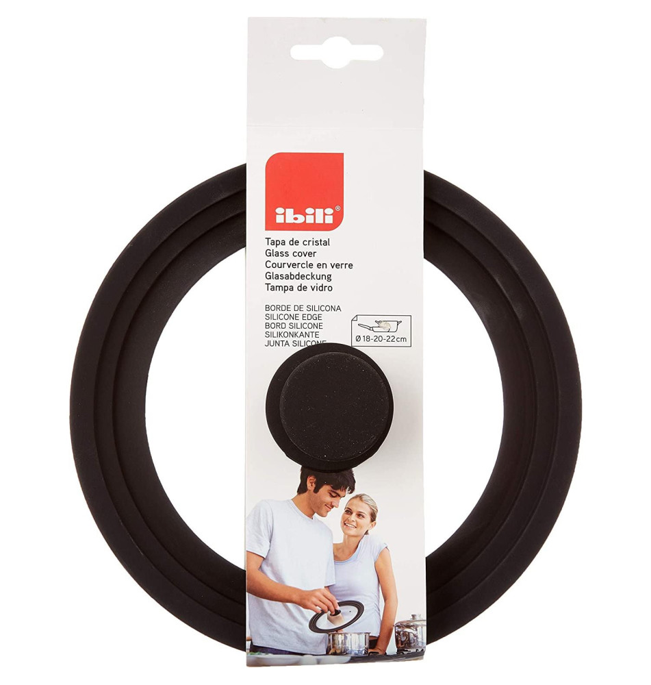 Couvercle en Verre 18/20/22 cm Bord Silicone