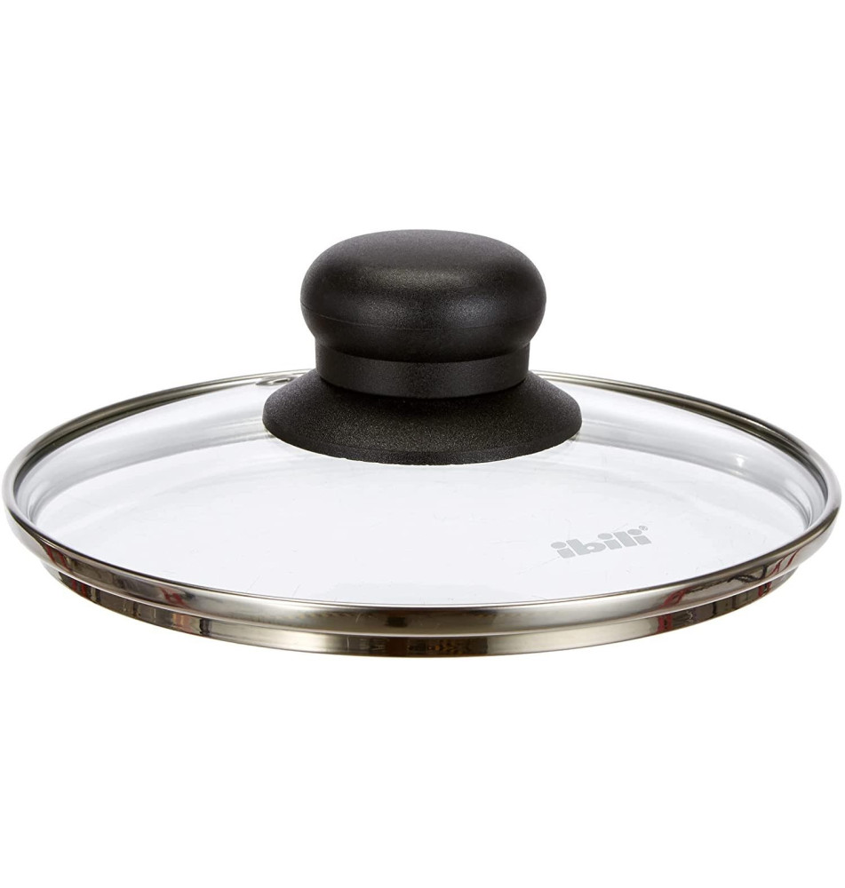 Couvercle en verre avec trou diam 16cm