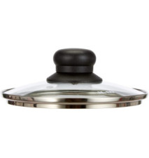 Couvercle en verre avec trou diam 16cm