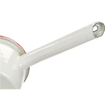 Casserole avec bec verseur, Acier, Blanc/Rouge, 10 cm