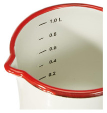 Tasse à Mesurer Acier Email Bordeaux 12 cm