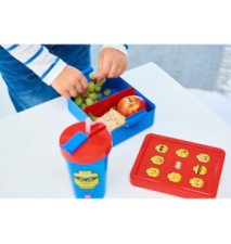 Boîte à goûter LUNCH BOX ICONIC, rouge/bleu
