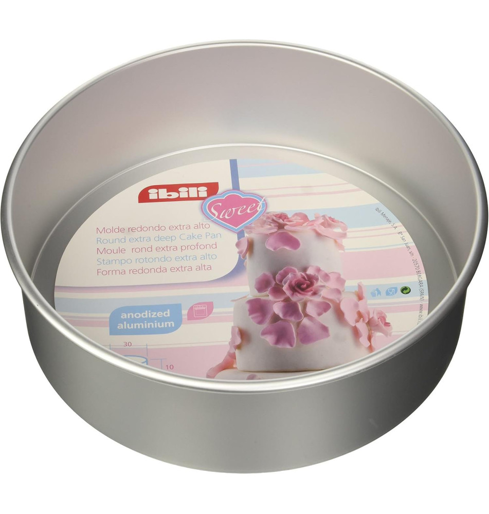 Moule Rond Extra Profond 30 x 10 cm Aluminium Anodisé