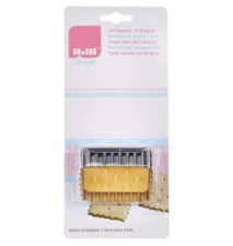 Coupe-Pâte Rectangulaire Petit Beurre 6x4,5cm Acier