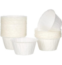Pack de 50 Moules à Muffins Papier Diam 7,5cm Blanc