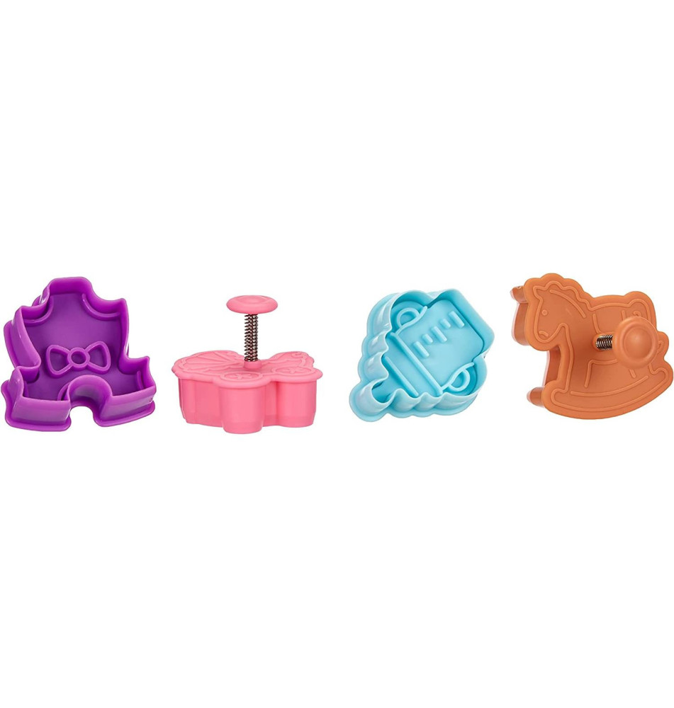 Lot de 4 emporte-pièces avec poussoir Baby