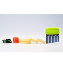 Coupe-légumes ondulé métal et plastique