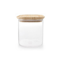 Récipient alimentaire en verre avec couvercle bambou 800ml