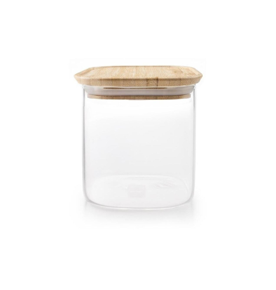 Récipient alimentaire en verre avec couvercle bambou 800ml