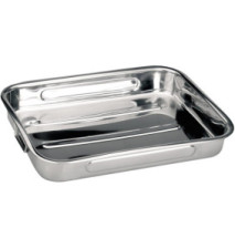 Plat à rôtir en Inox avec anses pliantes 63x45x7,5 cm Bistro