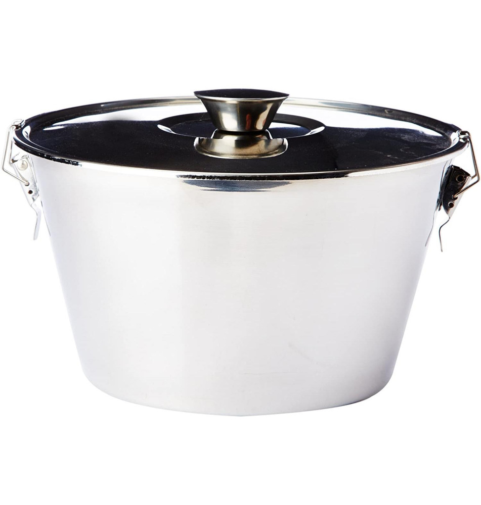 Moule à charlotte et pudding avec couvercle inox diam 20 cm