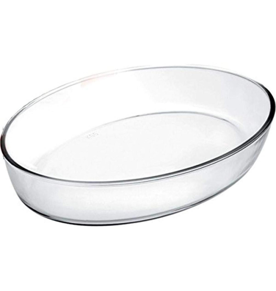 Plat Ovale, Verre, Transparent, 35 x 25 x 6.5 cm