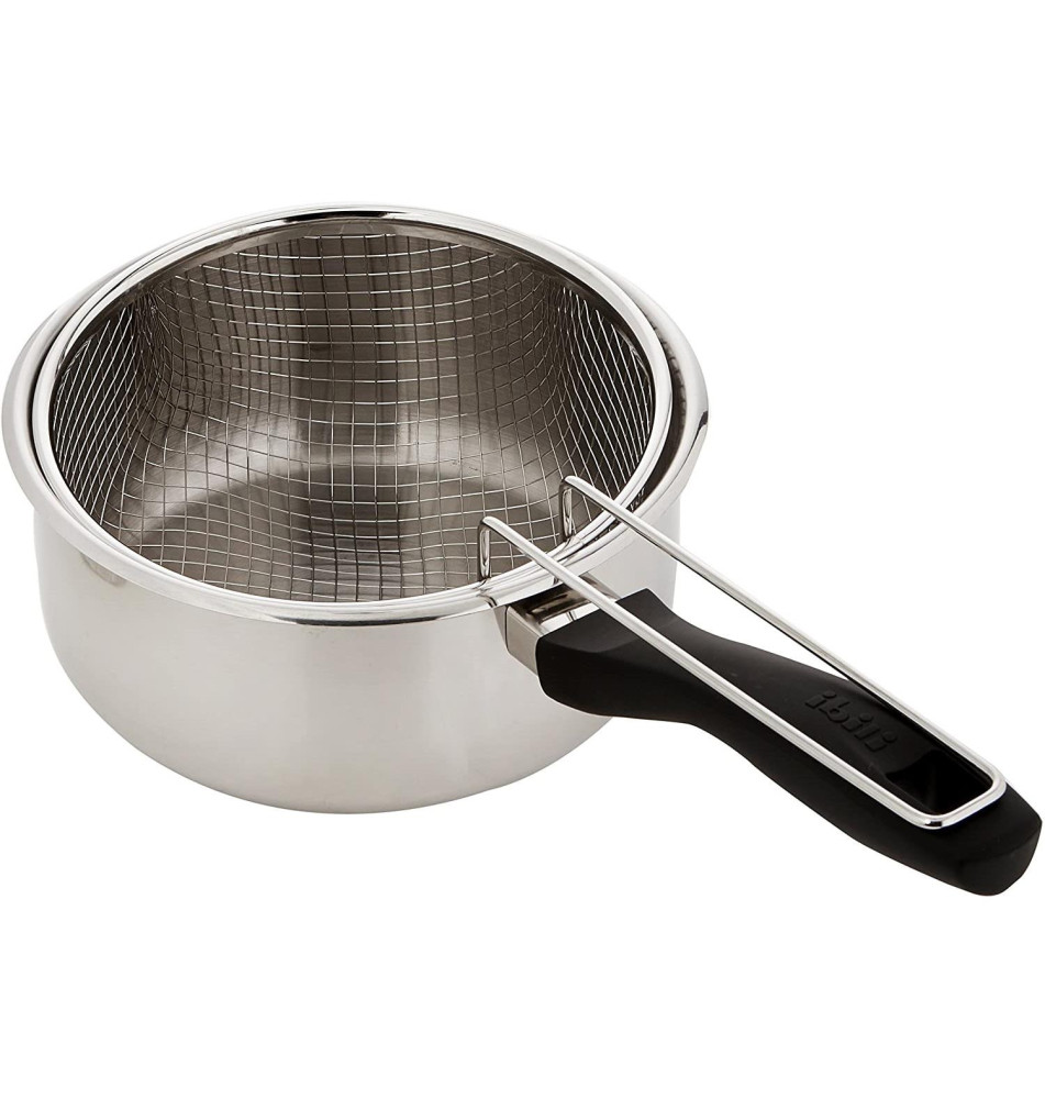 Casserolle Inox Induction avec panier 18 cm