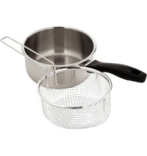 Casserolle Inox Induction avec panier 18 cm
