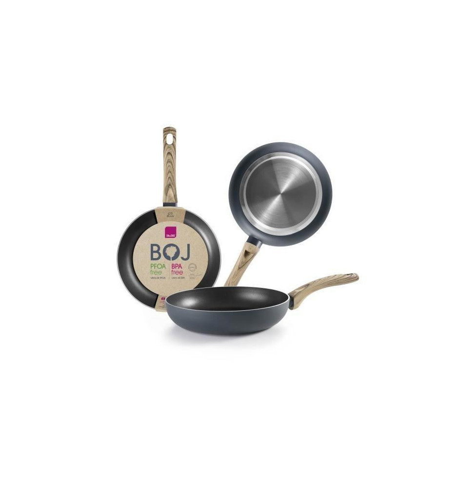 Poêle BOJ Aluminium Manche Bois Diam 16 CM