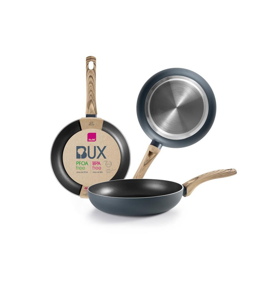 Poele BUX D 20 cm Manche Bois - induction