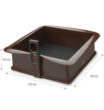 Moule carrée Silicone Marron Demontable 21X21X7 CM