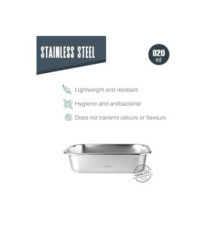 Récipient alimentaire Rectangle EcoInox Micro-ondes - 820 ml 20x15cm