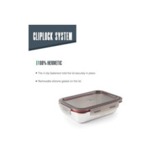 Récipient alimentaire Rectangle EcoInox Micro-ondes - 820 ml 20x15cm
