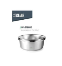 Récipient alimentaire Rond EcoInox Micro-ondes -1500 ml 20cm