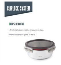 Récipient alimentaire Rond EcoInox Micro-ondes - 690 ml 16cm