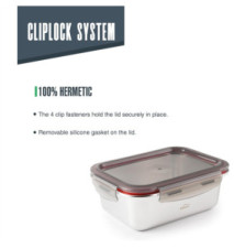 Récipient alimentaire Rectangle EcoInox Micro-ondes - 800 ml 13,5x7cm