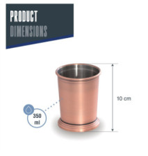 Timbale JULEP Mug 350ml cuivre mat, design
