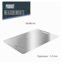 Planche à découper Titanium en titane 25x36 cm