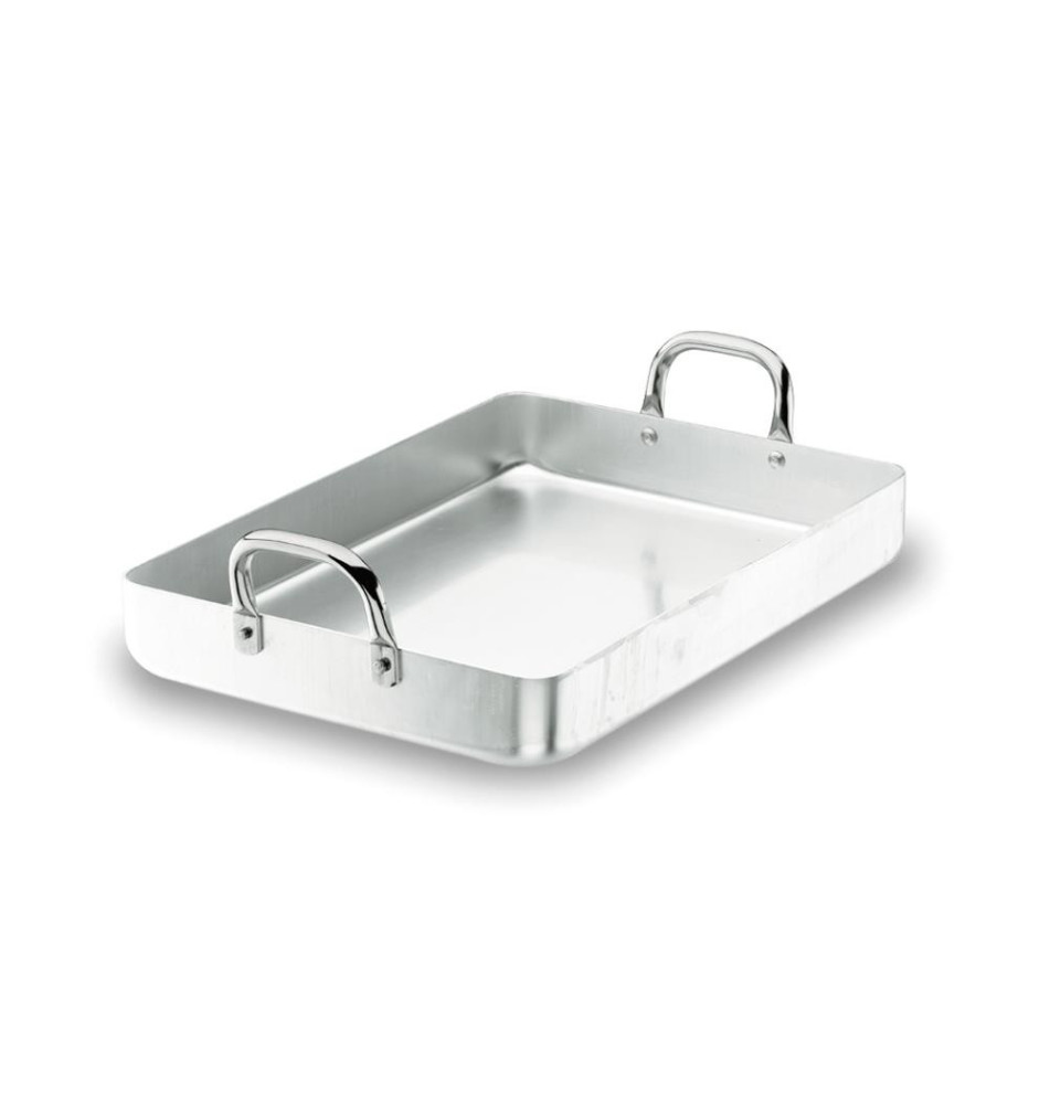Plat à Rotir Chef-Aluminium Poignées Fixes 55 x37 x7cm