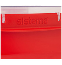 Récipient micro-ondes rectangulaire 1,25 L sans BPA Rouge/Transparent