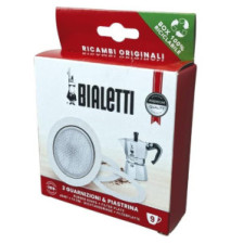 Lot de 3 Joints+1 Filtre Aluminium pour Cafetière Moka 9 Tasses