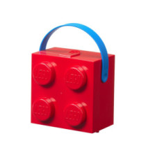 Boîte à goûter avec poignée, rouge