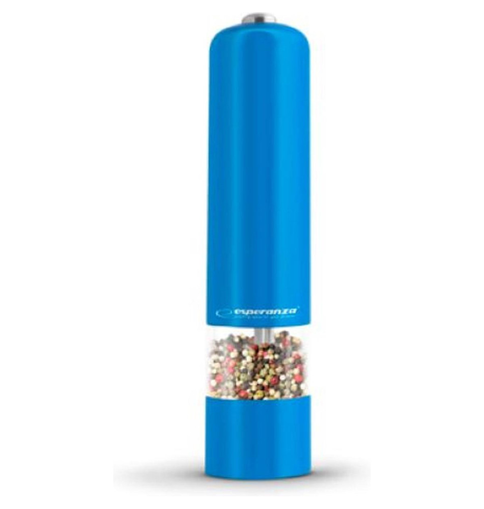 Moulin Electrique Sel ou Poivre MALABAR 23cm avec Eclairage LED Bleu