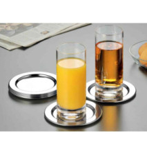 set de 6 Dessous de verres ROLLO en acier inoxydable