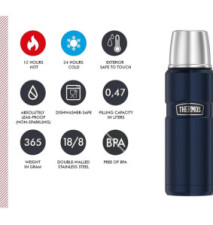 bouteille isothermique THERMOPRO, 0,47 litre, bleu